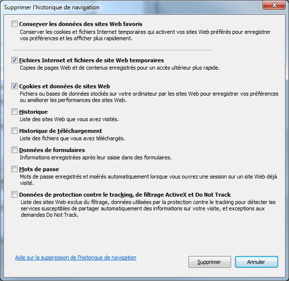 Supprimer l’historique de navigation d’IE11 sous Windows